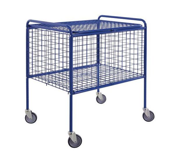 Chariot grillagé à couvercle L80 x l60 x H91,5 cm- Capacité 150 kg