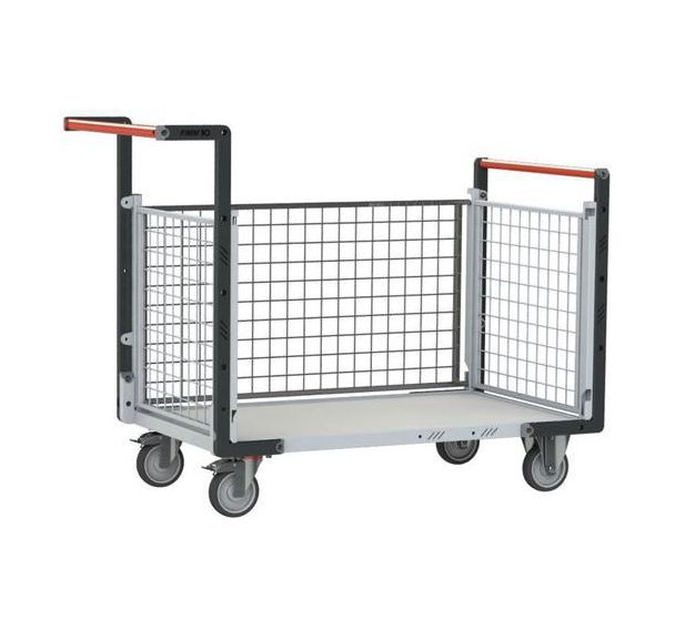 Chariot grillagé roues TPE 2 dossiers - 1225x640x945mm - FIMM