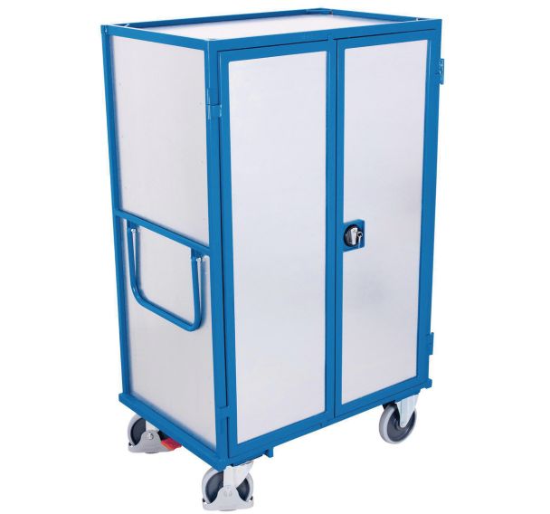 Chariot haut ergonomique 5 plateaux bois - Acier galvanisé - 500 Kg