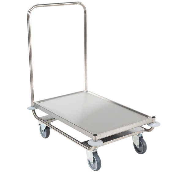Chariot inox - 1 dossier fixe - Force 120 kg