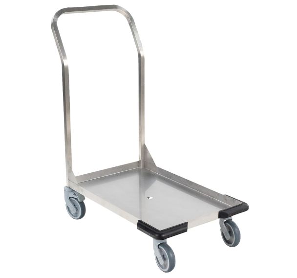 Chariot inox - 1 dossier fixe - Force 120 kg plateau 700x465 mm