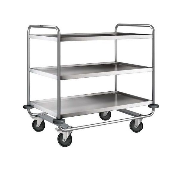 Chariot inox - 3 plateaux - Force 200 kg