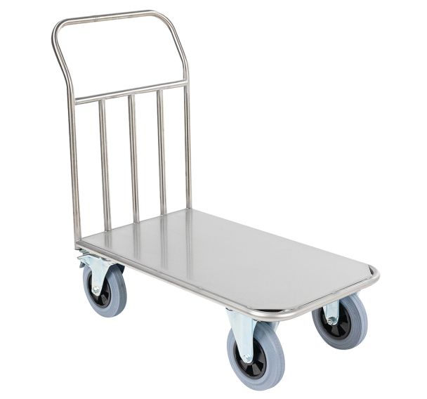 Chariot inox à dossier fixe - Capacité 500 kg