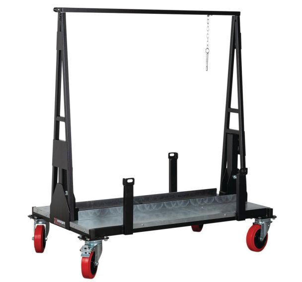 Chariot mobile porte plaque plâtre LA1000 - 730x1250x1410 mm