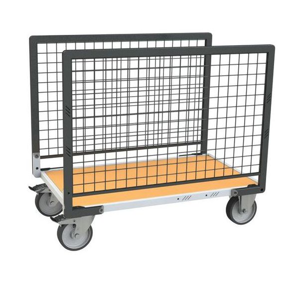 Chariot modulaire grillagé roues TPE - 1040x640x930mm - FIMM