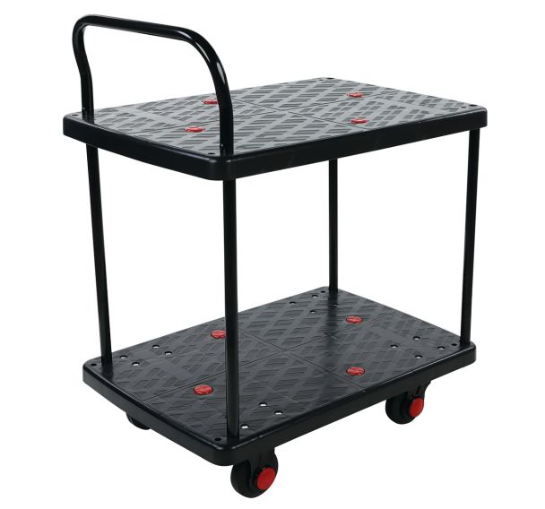 Chariot noir à plateaux - Force 150 à 300 kg - Manutan Expert