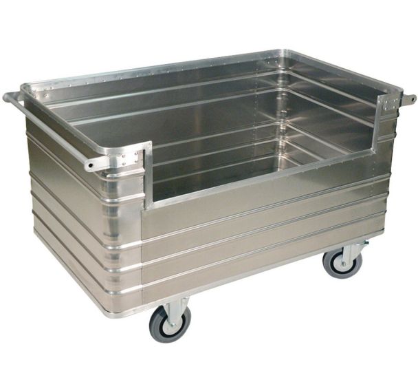 Chariot parois aluminium - Panneau 1/2 ouvert