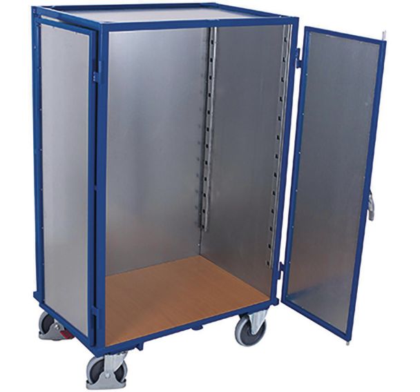 Chariot parois tôle avec portes battantes - 500 kg