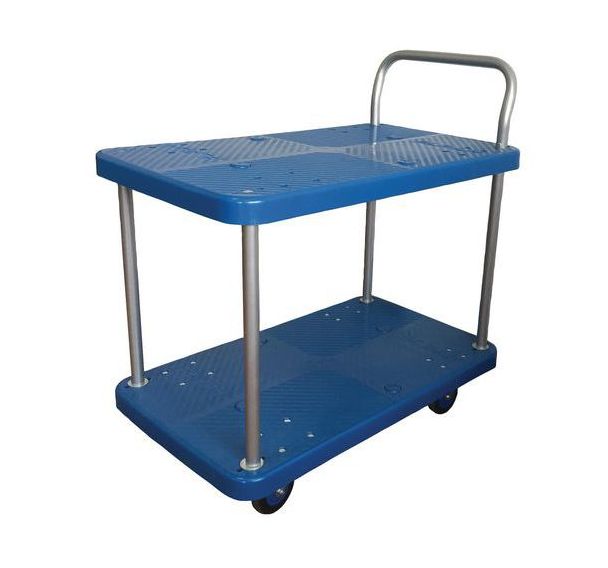 Chariot plastique - 2 plateaux - Capacité 150 kg