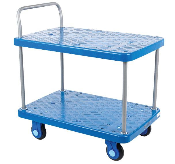Chariot plastique 2 plateaux - Force 300 kg