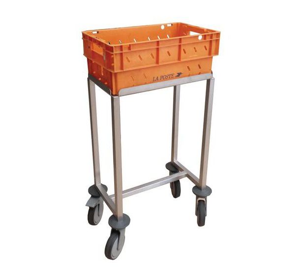 Chariot porte-bac postal 500x300x200 mm orange - Outil Océan