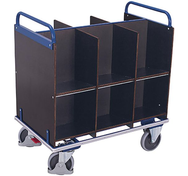Chariot porte-documents avec 12 casiers