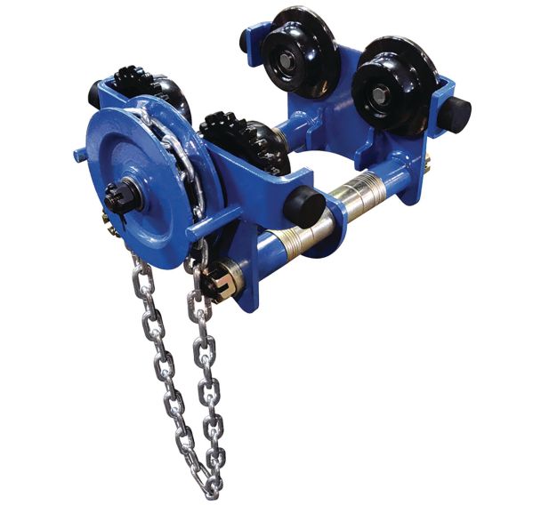 Chariot porte-palan avec chaine de manoeuvre électrozinguée - Capacité de 500 kg à 5 000 kg
