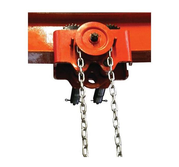 Chariot porte palan manuel à chaîne - Capacité de 500 à 10000 kg