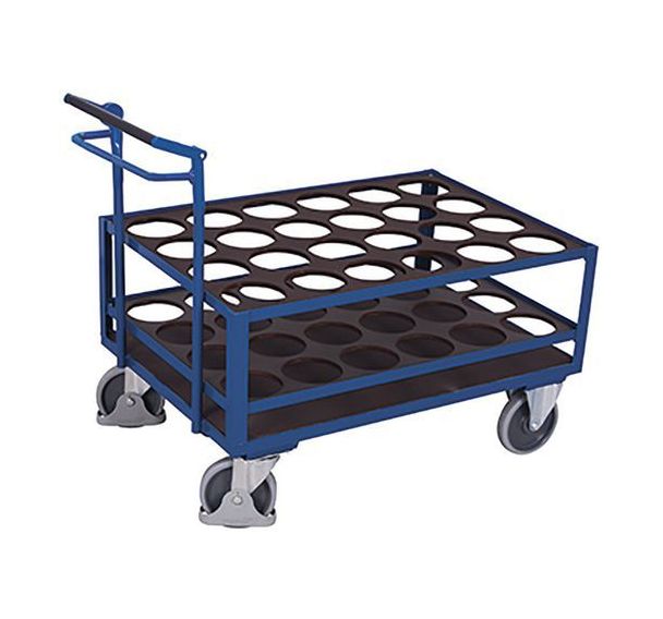 Chariot pour bouteilles avec système de blocage/déblocage
