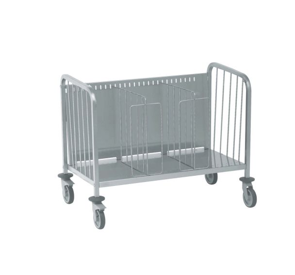 Chariot soudé 400 assiettes - séparation anti chute TOURNUS EQUIPEMENT
