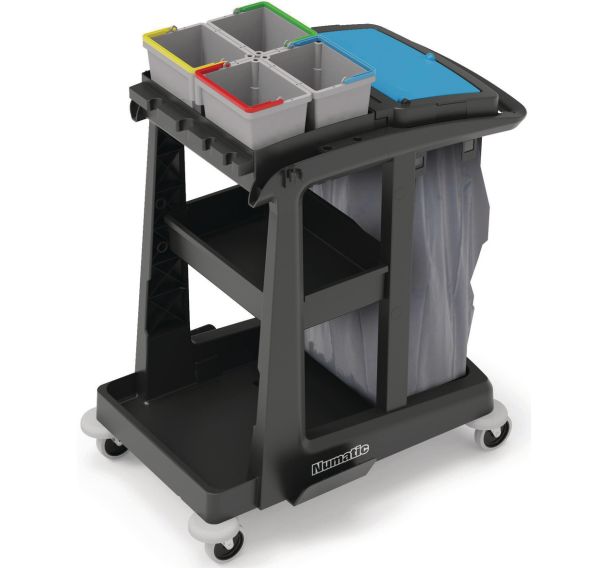 Chariot ultra-compact pour lavage des sols, collecteur 120L