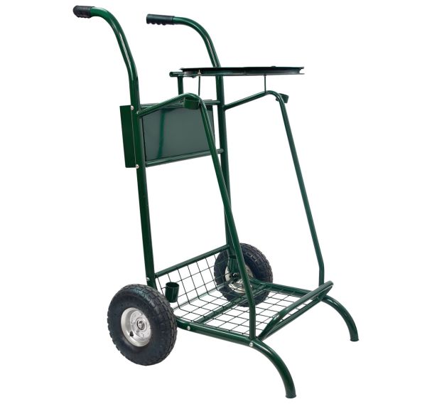 Chariot voirie Mobisac 110l roues pneumatique - vert mousse 6006