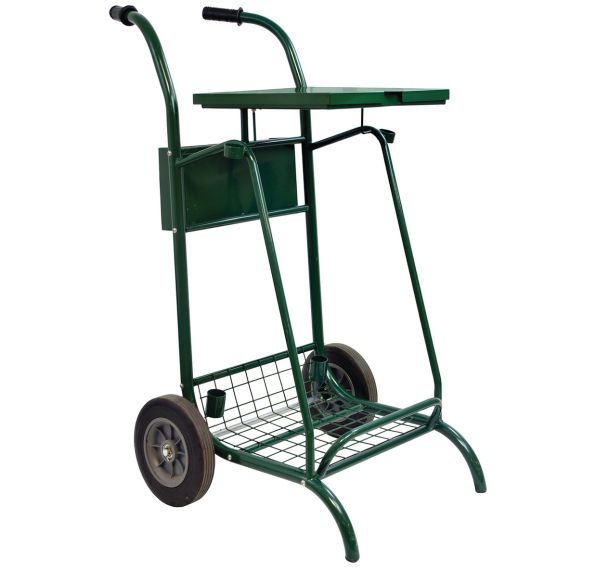 Chariot voirie Mobisac 2x110l couvercle roues caoutchouc vert mousse 6005
