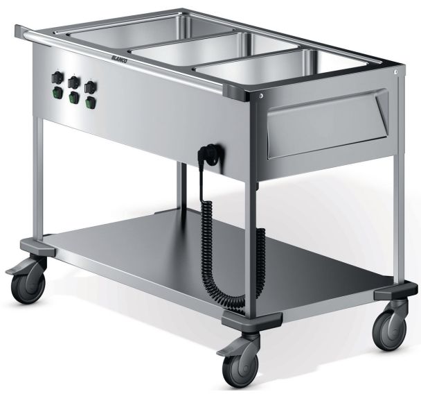 Chariots de distribution de repas 3 cuves simples SAW L-3