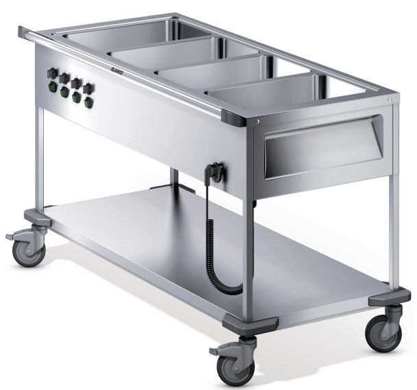 Chariots de distribution de repas 4 cuves simples SAW L-4