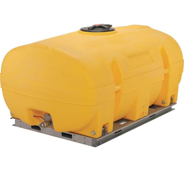 Châssis support en acier zingué pour cuves PE coffre 3000