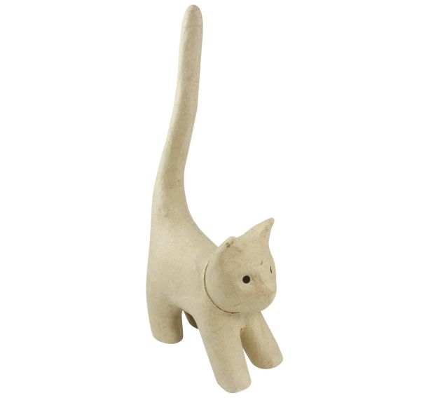 Chat naïf avec longue queue 32cm (Lot de 4)