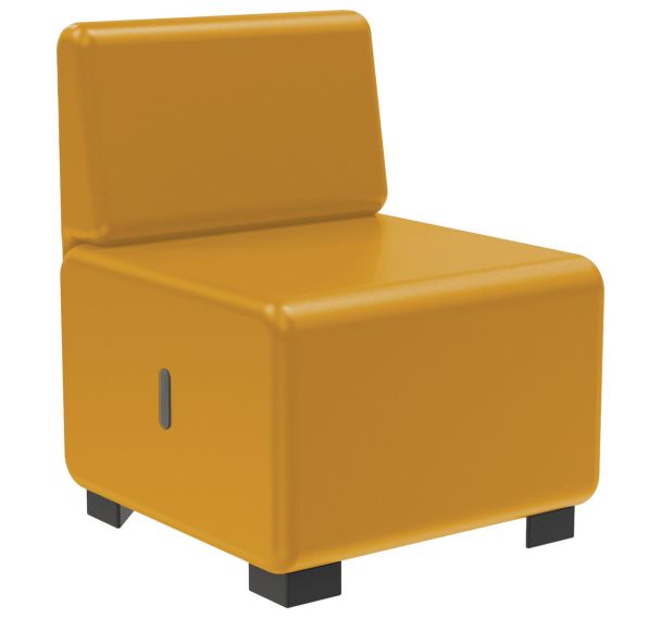 Chauffeuse 1 place Hizia tissu enduit PVC - Alba