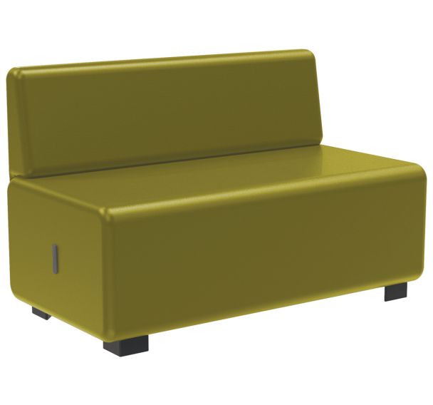 Chauffeuse 2 places Hizia tissu enduit PVC - Alba