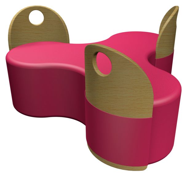 Chauffeuse 3 places conversation 100x53,5x93 cm-Twiny