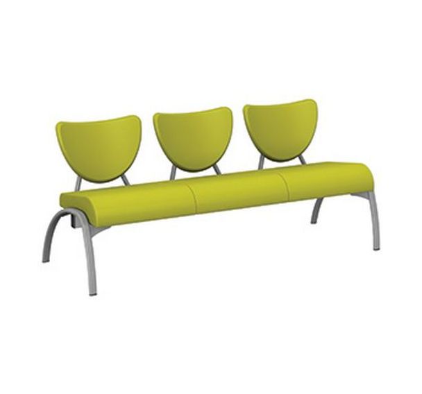 Chauffeuse Ainhoa 3 places pied gris enduit PVC Anis