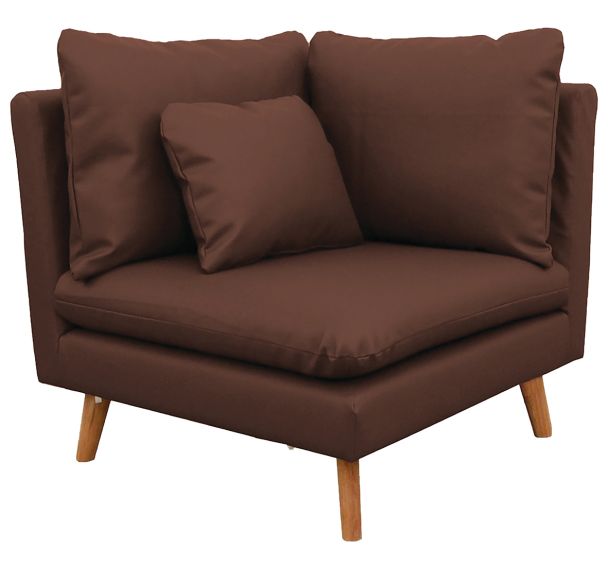 Chauffeuse d'angle Riga PVC classé non feu EN 1021-1/2