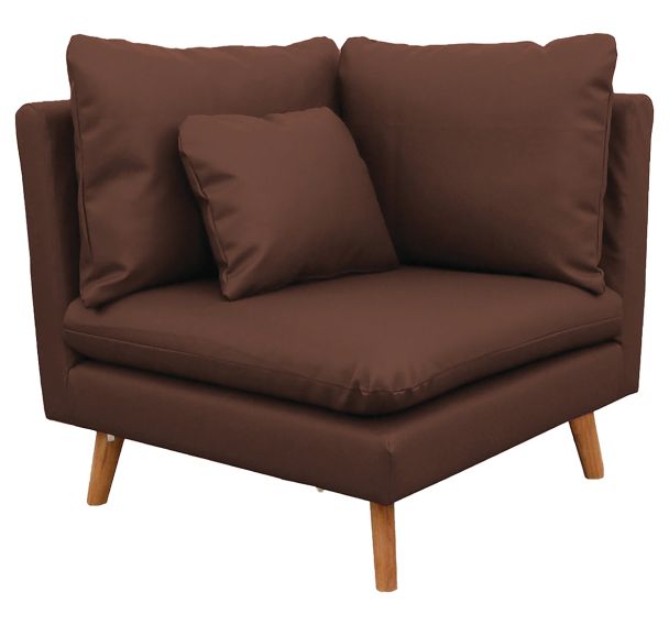 Chauffeuse d'angle Riga enduit PVC non classé feu