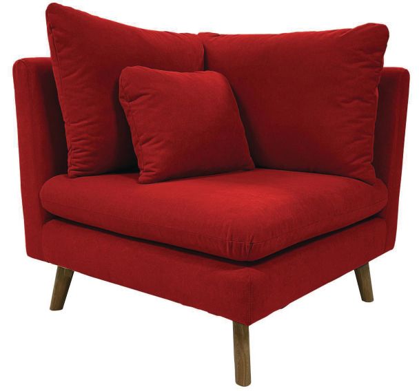 Chauffeuse d'angle Riga tissu polyester non classé feu