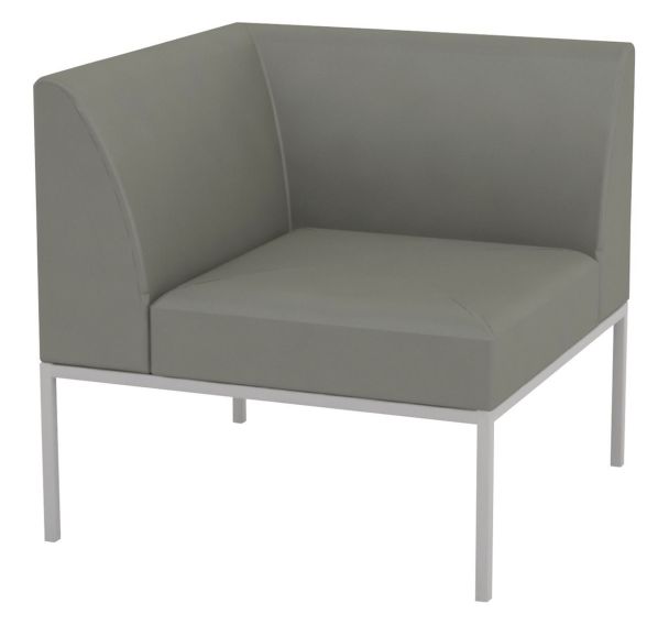 Chauffeuse d'angle accueil Atrium tissu enduit PVC Quadrifoglio