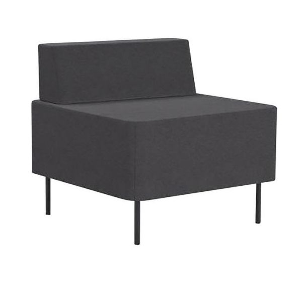 Chauffeuse une place avec dossier gris/anthracite