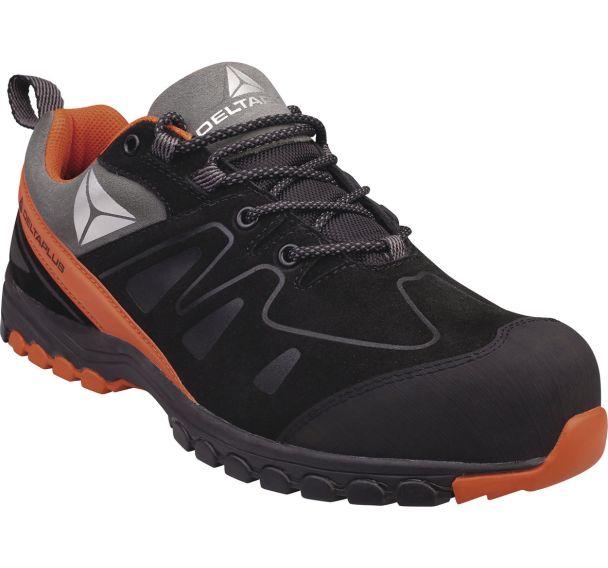 Chaussures basse croute velours S3 HRO SRC noir-orange T47 - la paire