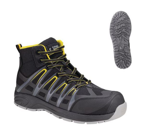 Chaussures de sécurité hautes Aluni S3 SRC Noir Jaune - Coverguard