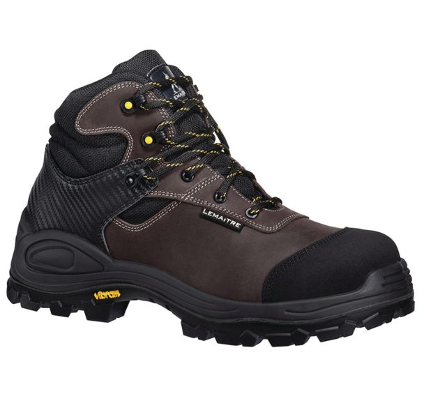 Chaussures de sécurité hautes Freewind S3 SRC Brun Foncé Vibram