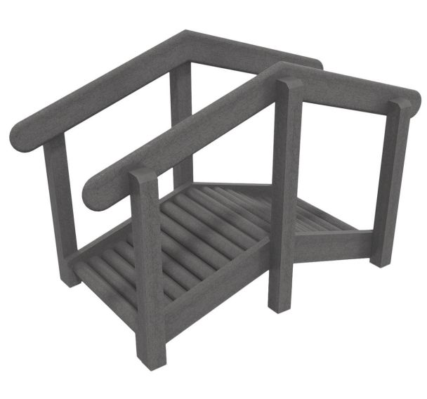 Chemin podotactile dôme avec rondins Espace Urbain