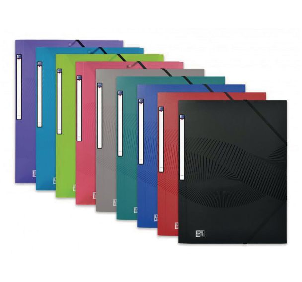 Chemise 3 Rabats Osmose A4 avec Elastique Couverture Polypro Coloris Assortis