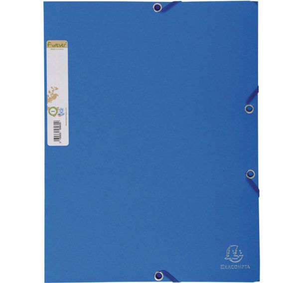 Chemise 3 rabats à élastique carte recyclée 380g/m2 A4