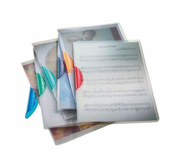 Chemise Colorclip en polypropylène transparent A4, clip 3 mm