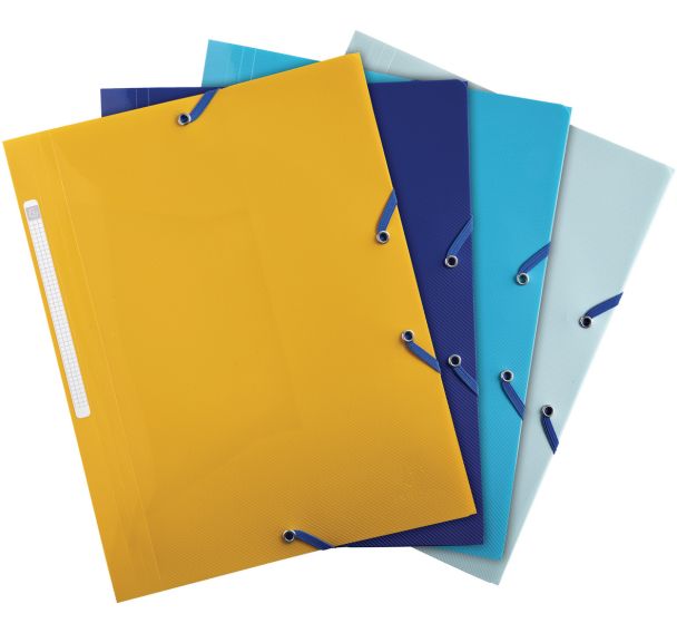 Chemise à élastique 3 rabats BeeBlue - A4 - x24 assorties