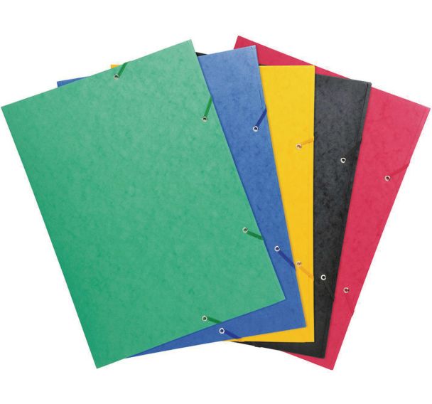 Chemise à élastique 3 rabats carte lustrée - A3