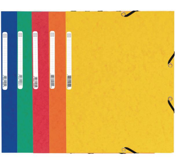 Chemise à élastique 3 rabats carte lustrée 355gm² A4