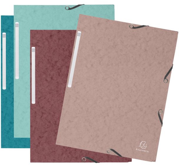 Chemise à élastiques 3 rabats Skandi - Lot de 60 assortis - Exacompta