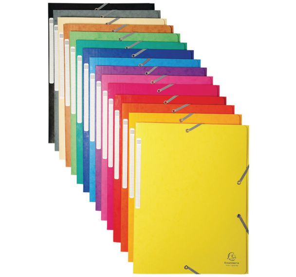 Chemise à élastiques maxi capacity carte lustrée 425gm²  A4