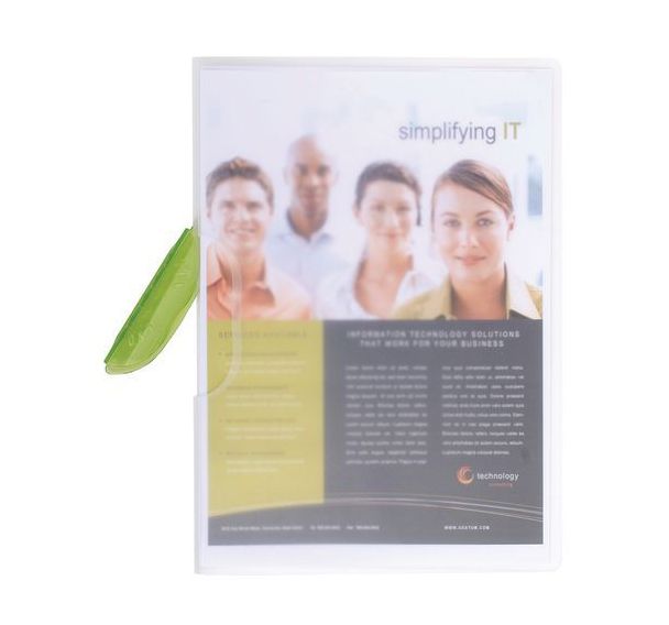 Chemise de présentation pp semi-rigide clip design - a4