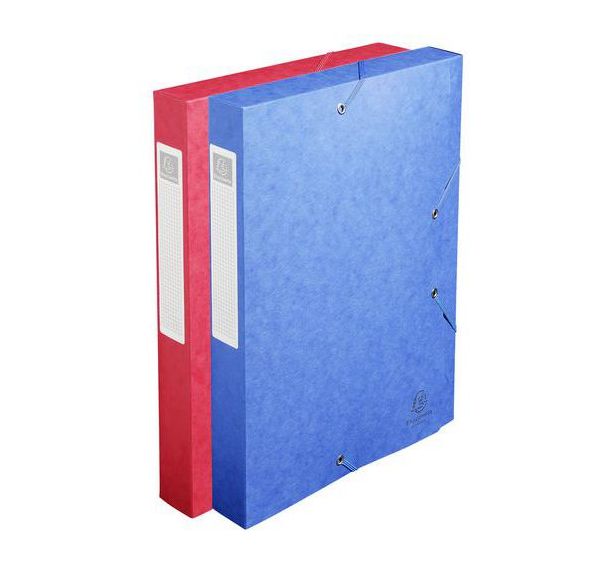 Chemise élastiques rabats 24,5x32,5cm dos 4cm carte lustrée- Exacompta